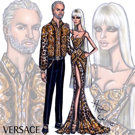 versace versus vogue|Versace fashion sketches.